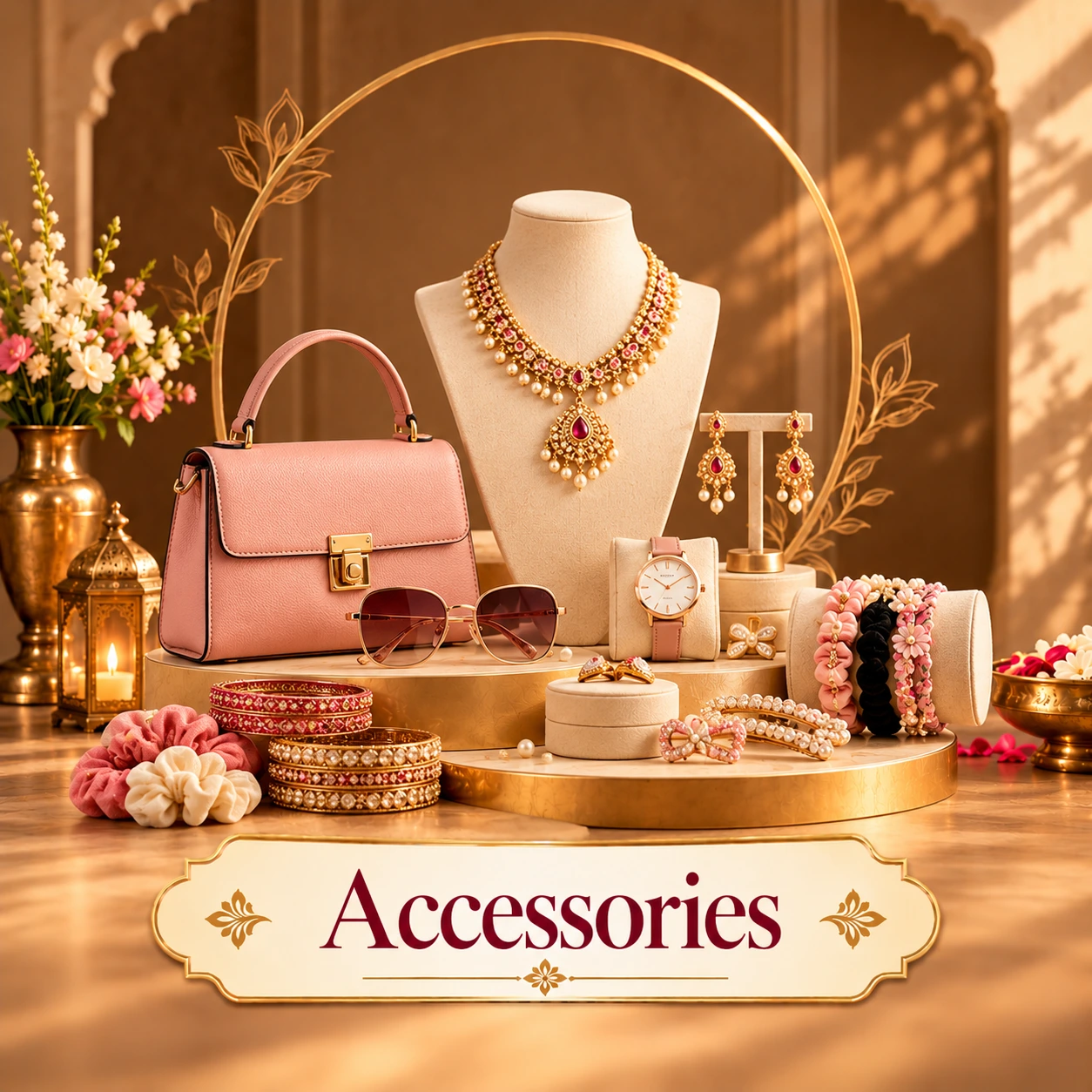 Glamorous Golden Accessories Showcase
