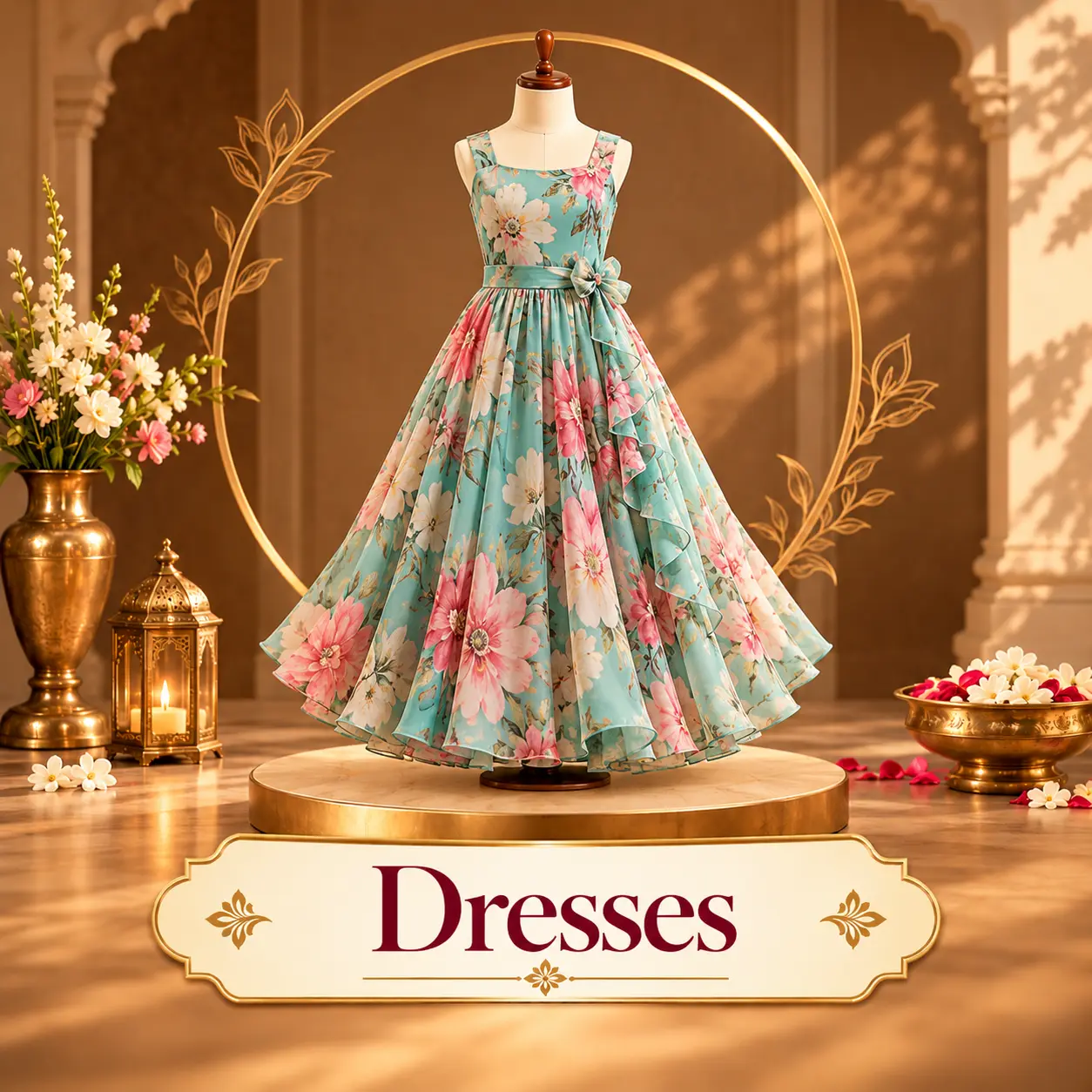 Luxury Floral Dress Boutique Banner